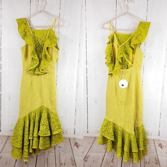 TALULAH Dresses & Skirts - Talulah Juliette Ruffle Cord Midi Dress